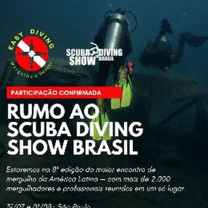Divulgação da participação da Easy Diving no Scuba Diving Show Brasil
